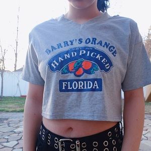 Cropped Tee- Barry’s Oranges